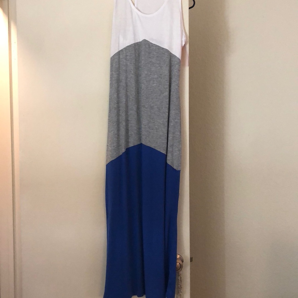 Color block maxi dress